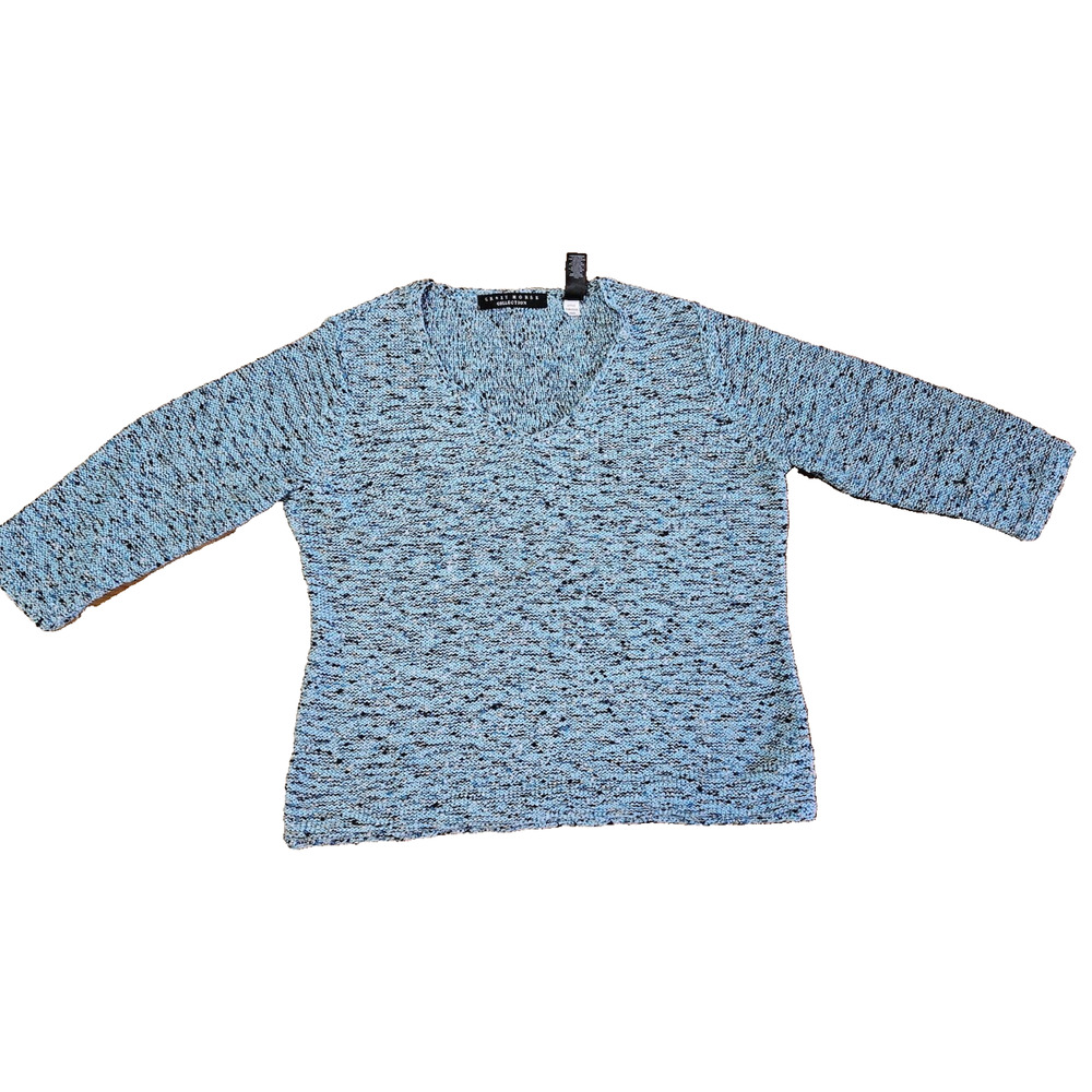 Crazy Horse Collection Size L Women’s Knit Blue Pullover Sweater Polyester/Nylon